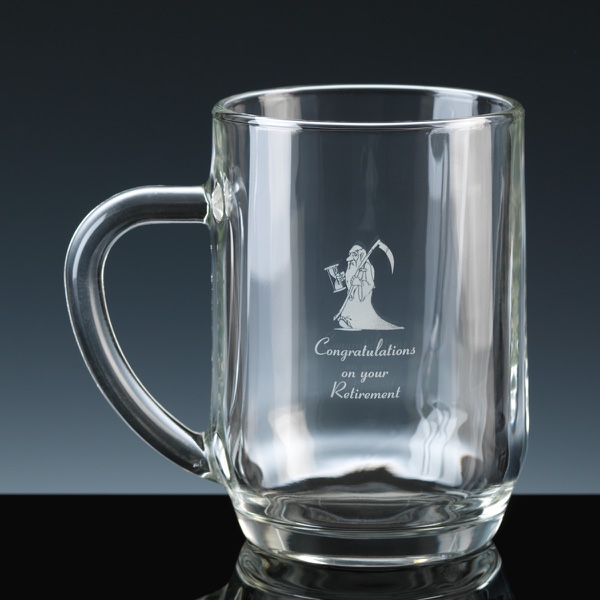 Crystal Gifts 1 Pint Tankard Congratulations Retirement, Single, Silver Boxed